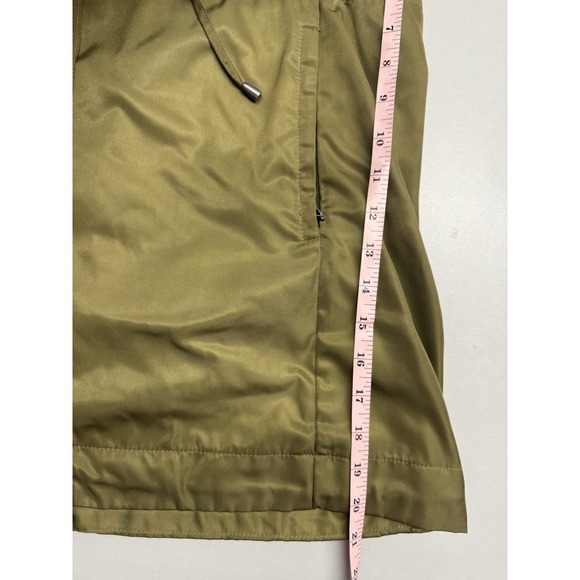 J.Jill Olive Green Full Zip Hooded Wind Breaker Rain Trench Coat Jacket.Sz PXS - Picture 6 of 16